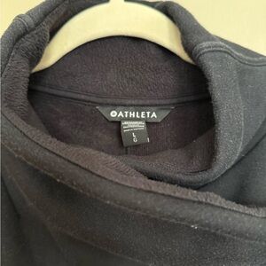 Athleta Charcoal Fleece-Lined Top